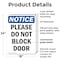 Signmission Please Do Not Block Door, 18 in W x Rectangle, Plastic OS-2PACK-NS-P-1824-V-17375 - alternate 5